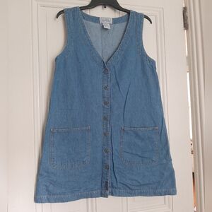 True Blue Vintage Denim Button-Up Dress